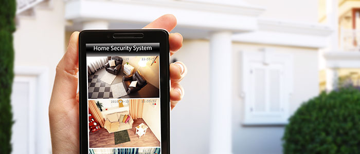 Home Security System auf dem Smartphone